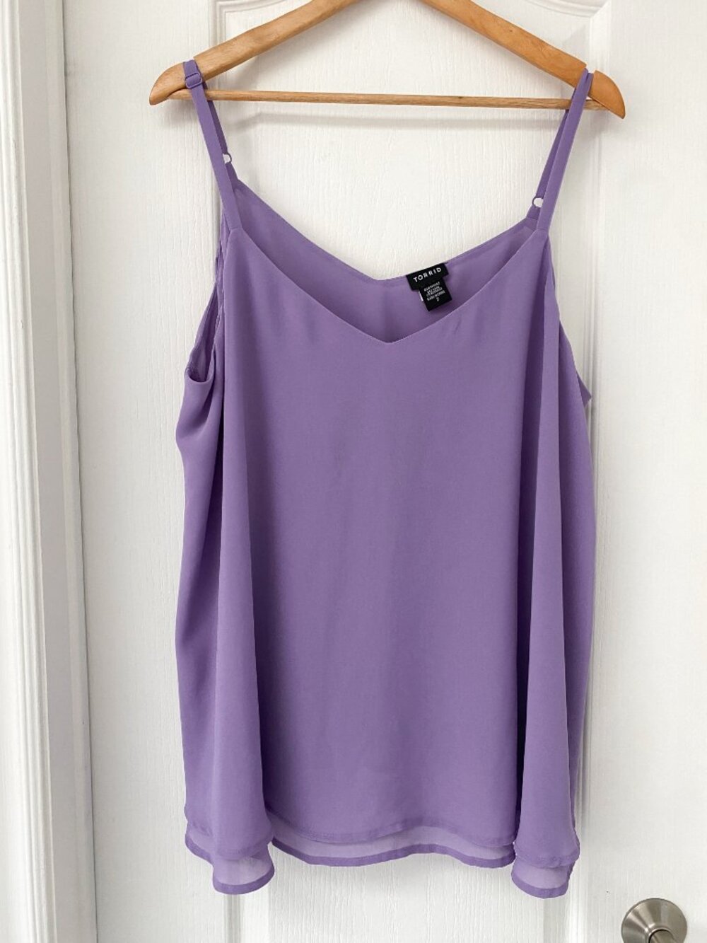 Torrid Sophie Lavender Chiffon Swing Cami Plus Size